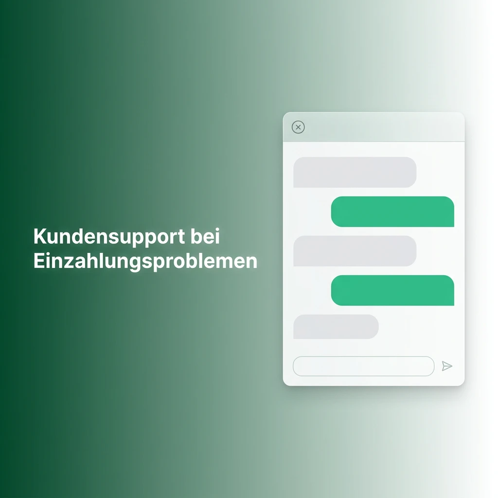 Kundensupport bei Einzahlungsproblemen