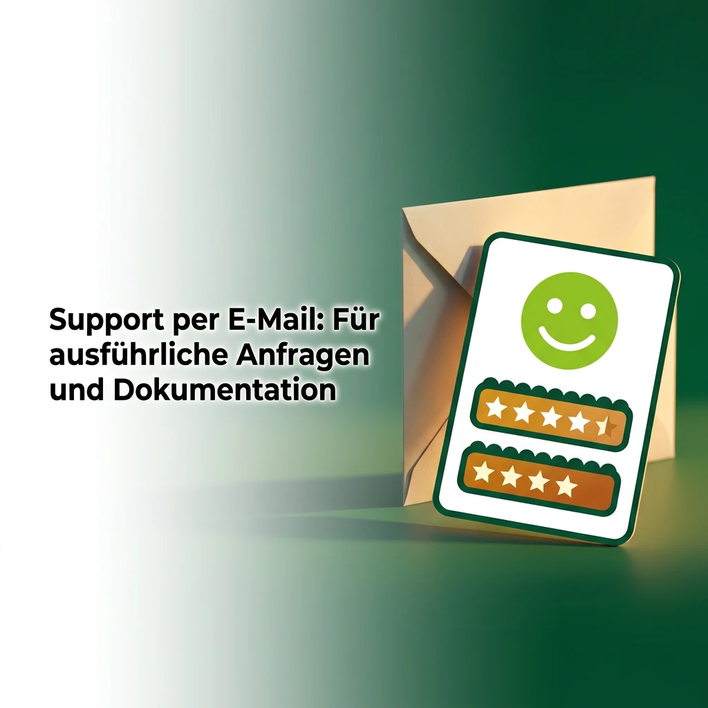 Support per E-Mail: Für ausführliche Anfragen und Dokumentation