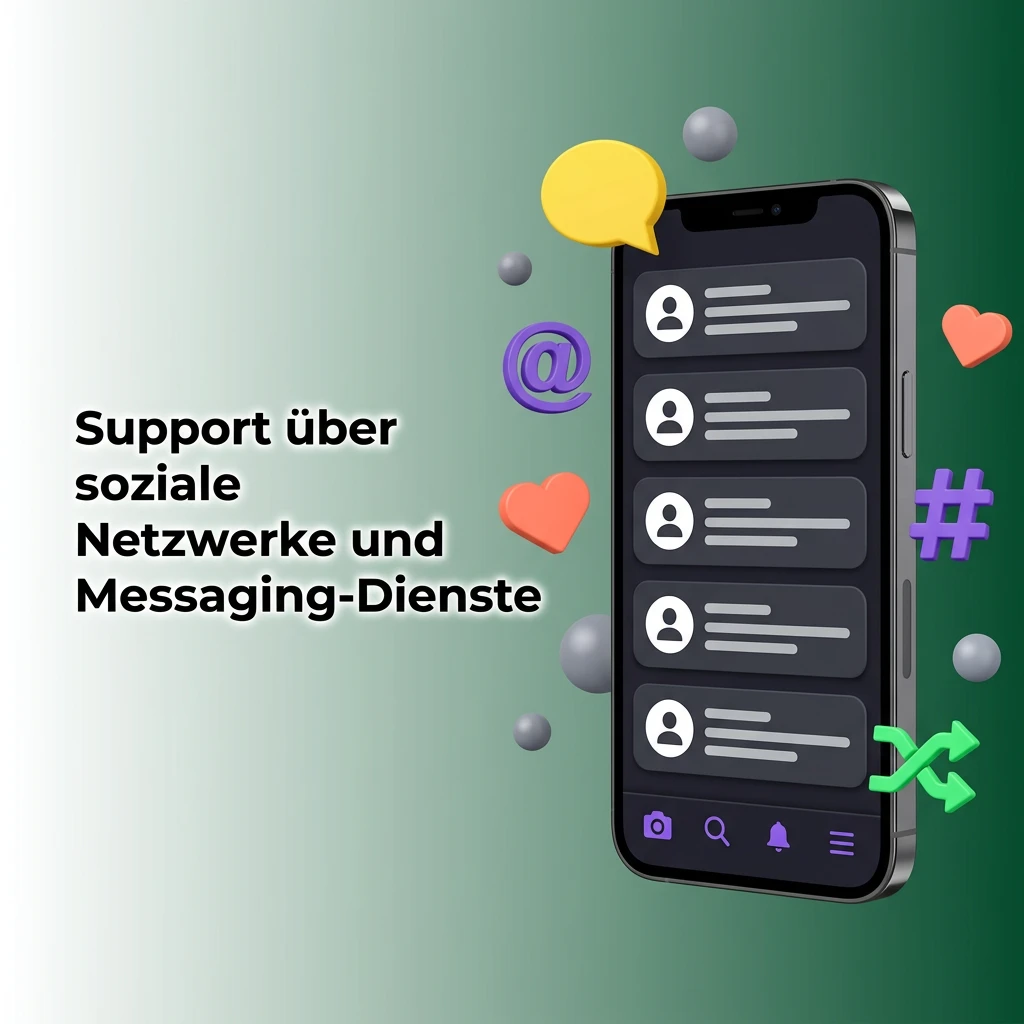 Support über soziale Netzwerke und Messaging-Dienste