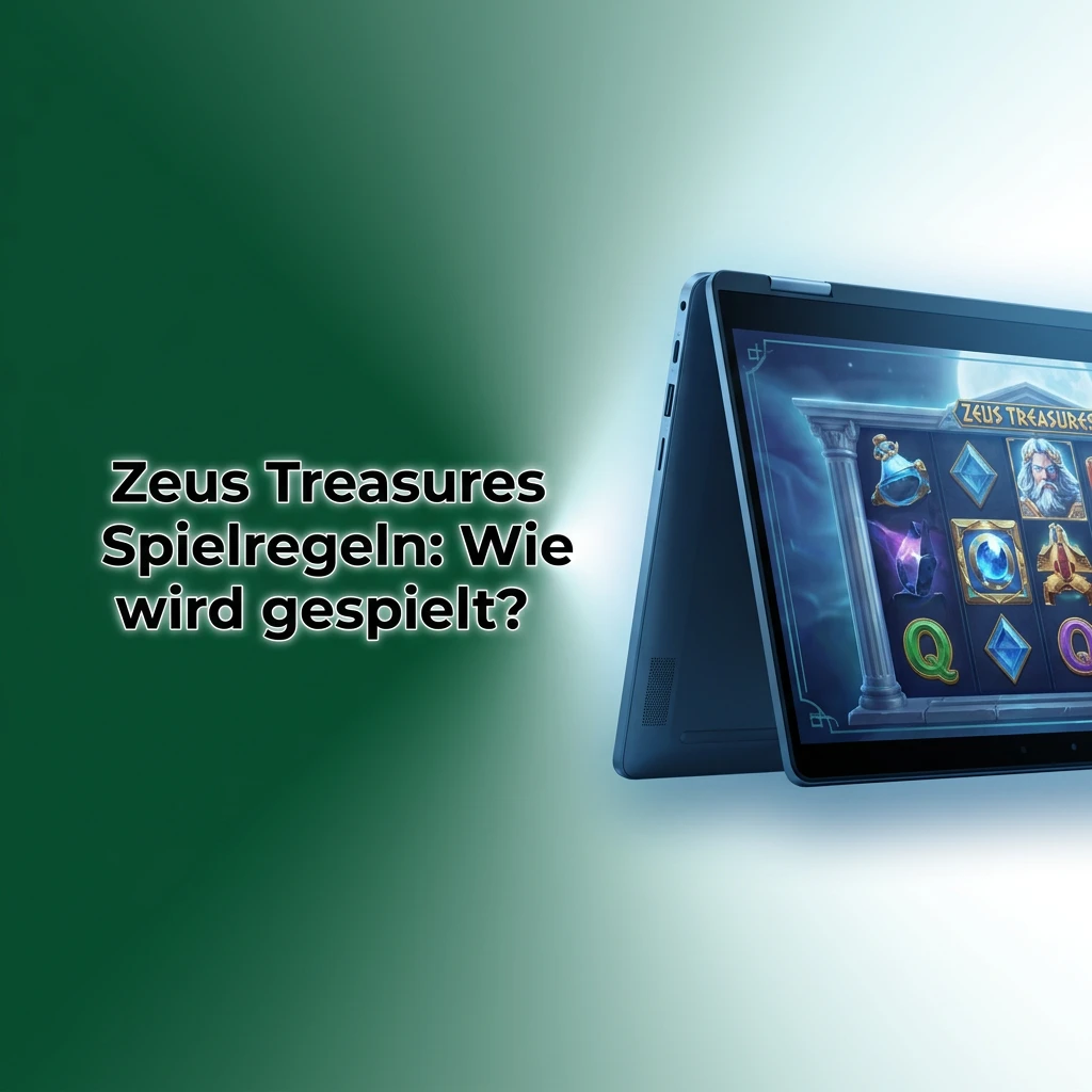 Zeus Treasures slot machine with reels, paylines, Wild and Scatter symbols, and betting options from €0.10 to €100.